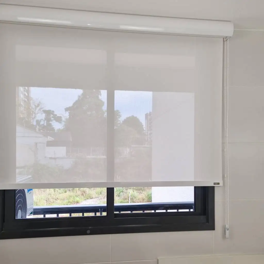 Persiana Rolô Tela Solar 5% Branca