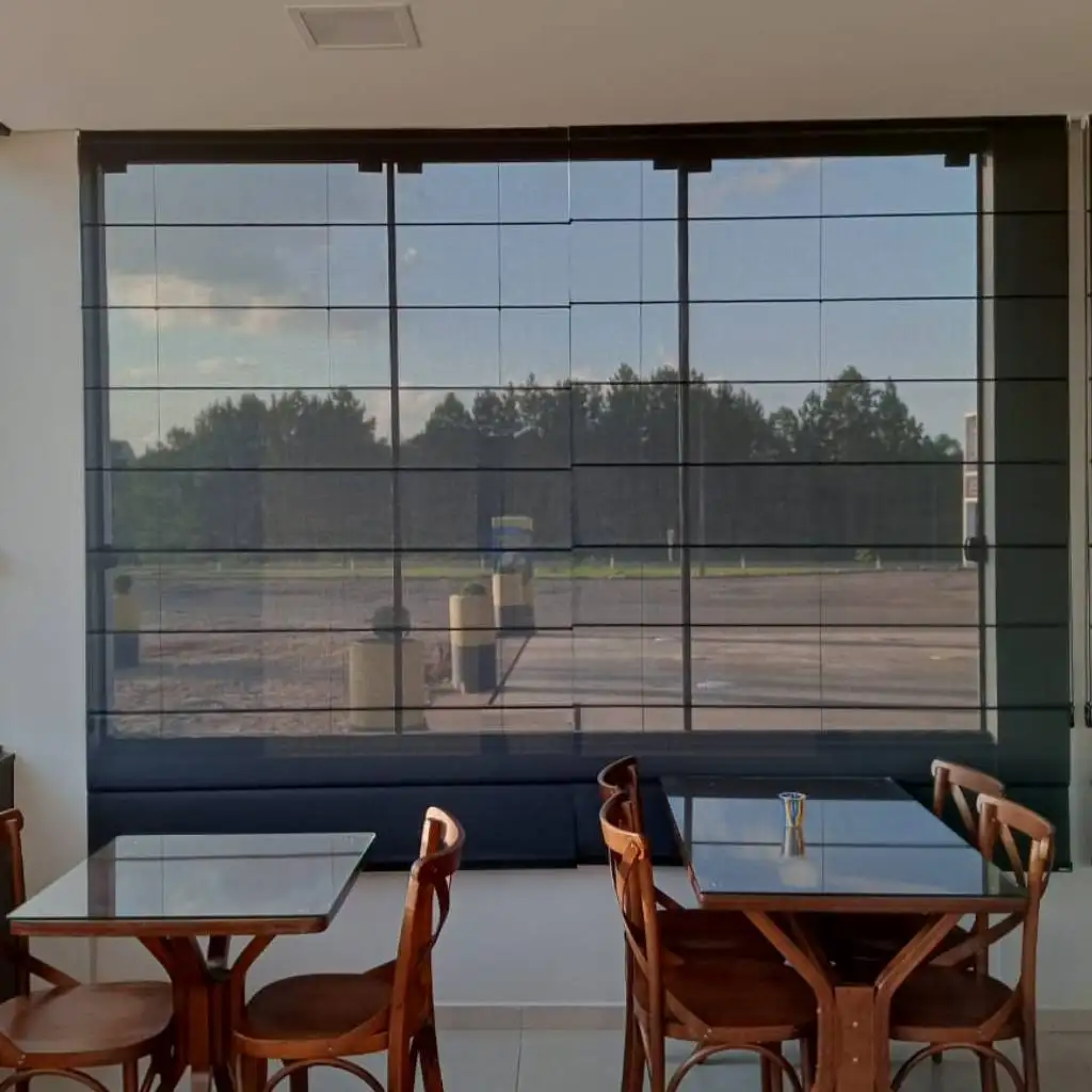 Persiana Romana Tela Solar 5% Preto