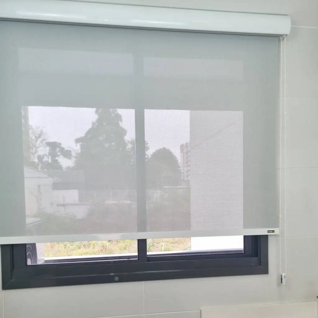 Persiana Rolô Tela Solar 3% Cinza
