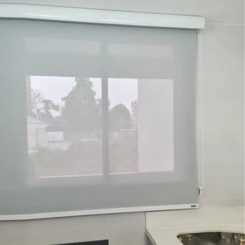 Persiana Rolô Tela Solar 3% Cinza