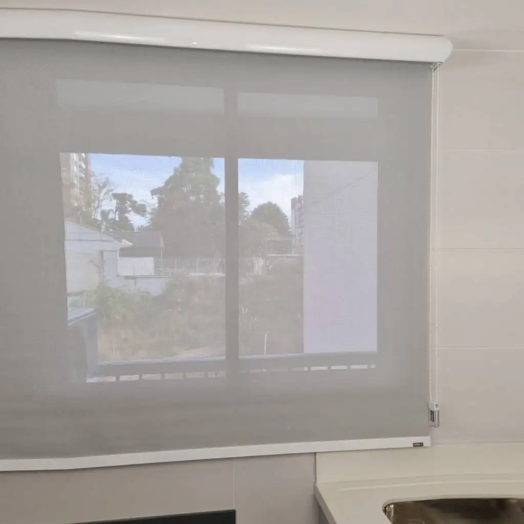 Persiana Rolô Tela Solar 5% Cinza