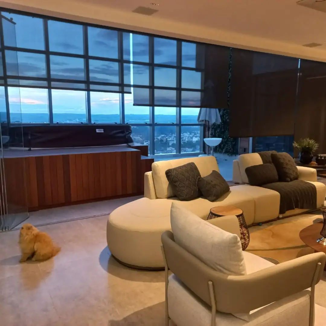 Persiana Rolô Tela Solar 5% Preto