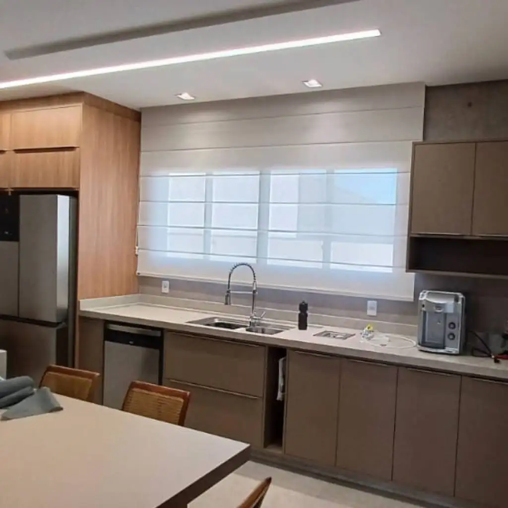 Persiana Romana Tela Solar 3% Cinza