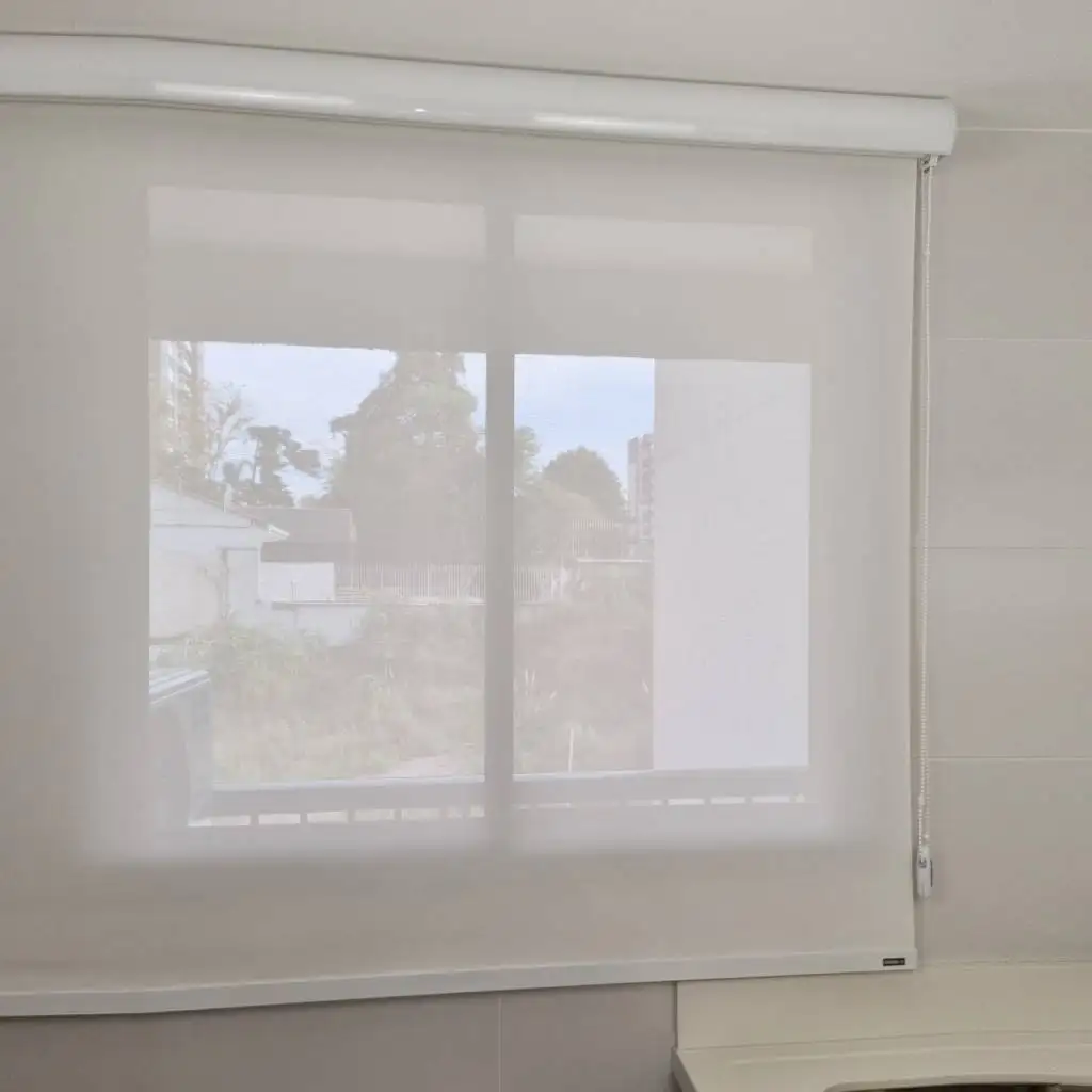 Persiana Rolô Tela Solar 5% Branca
