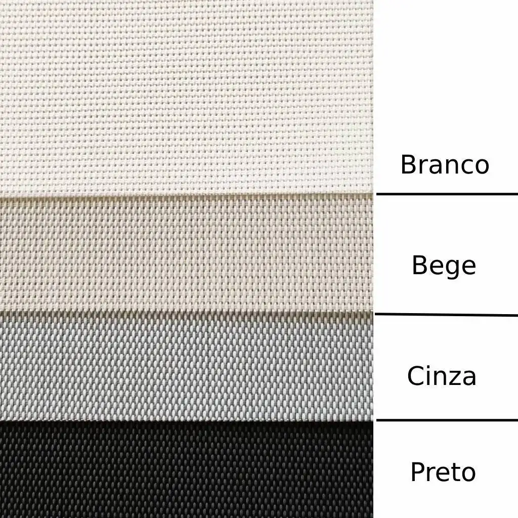 Persiana Romana Tela Solar 3% Branca